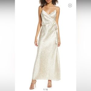 NWT Wayf faux wrap dress